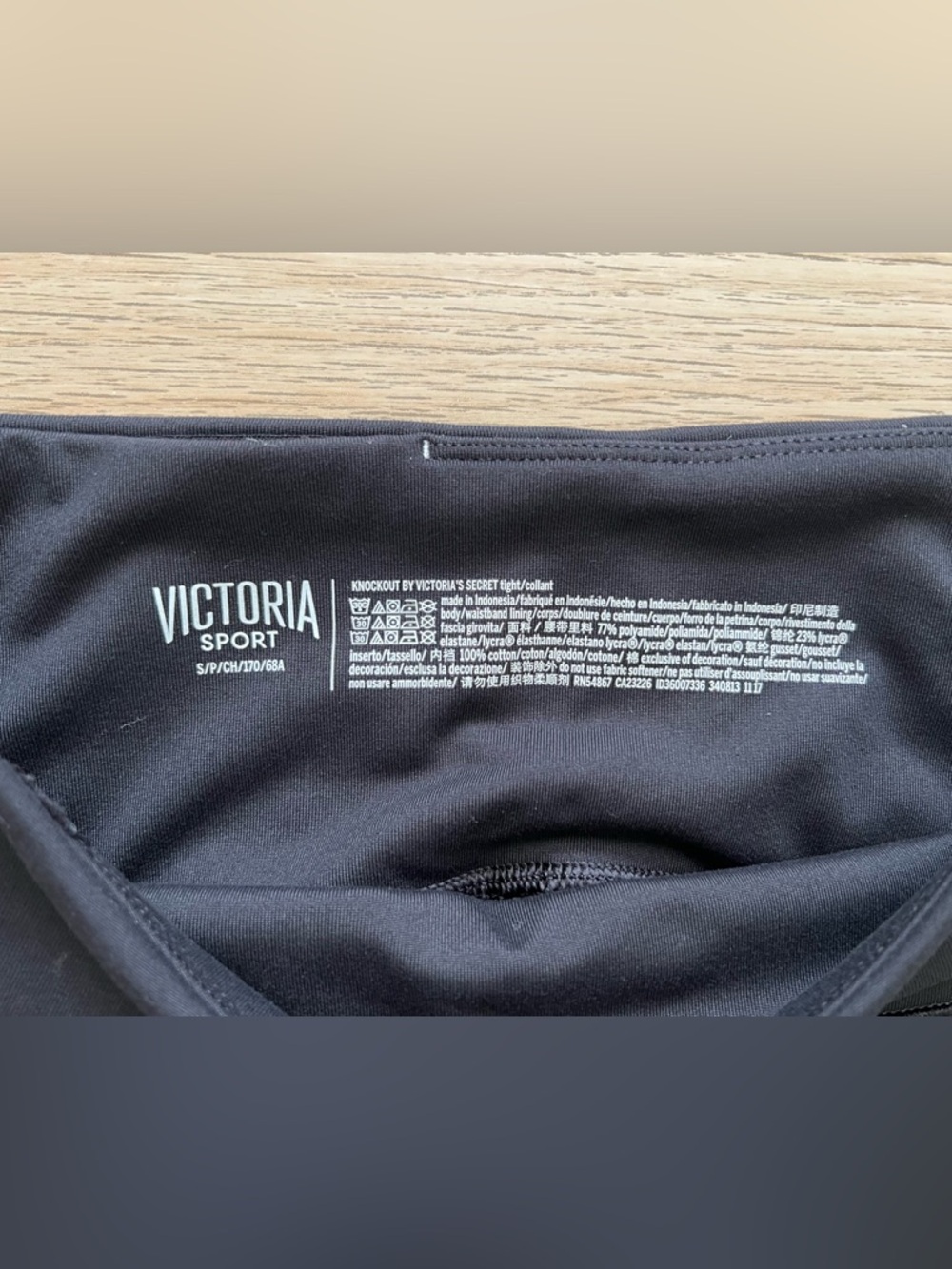 Victoria Sport Knockout Leggings Black High Rise 28” Full Length - Picture 8 of 11